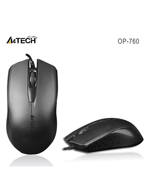 A4 Tech Op-760 Usb Siyah V-Track 1000 Dpı Mouse