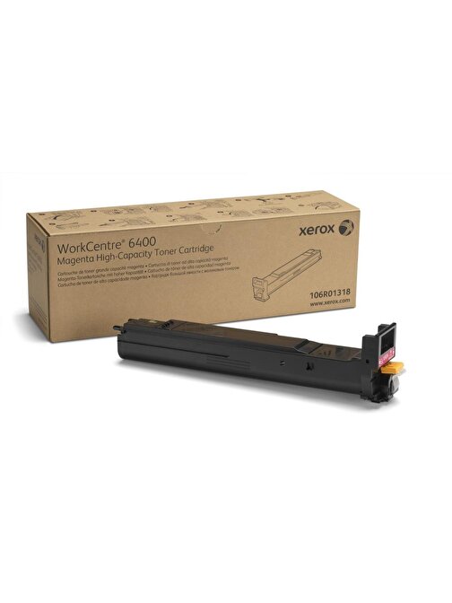 Xerox 106R01318 WorkCentre 6400 Yüksek Kapasite Magenta Kırmızı Toner 14.000 Sayfa