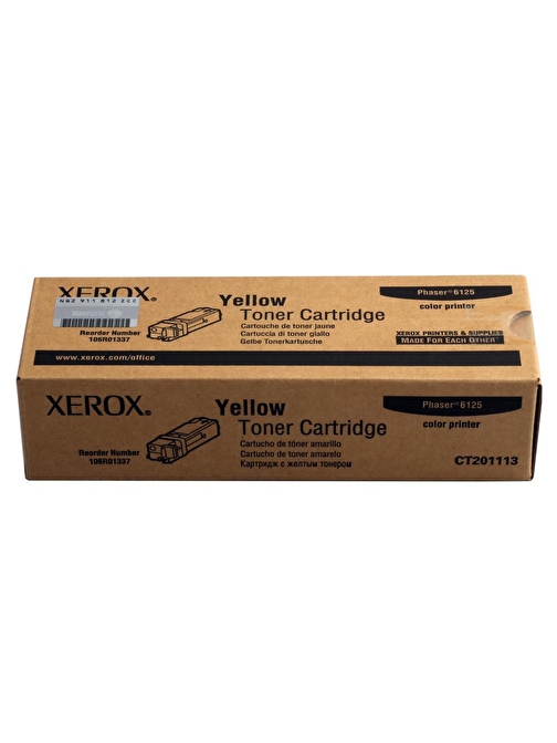 Xerox 106R01337 Phaser 6125 Yellow Sarı Toner 1.000 Sayfa