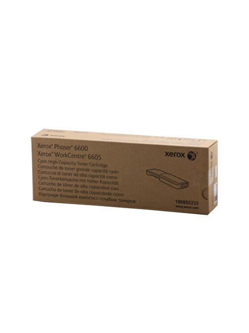 Xerox 106R02233 Phaser 6600-6605 Yüksek Kapasite Cyan Mavi Toner