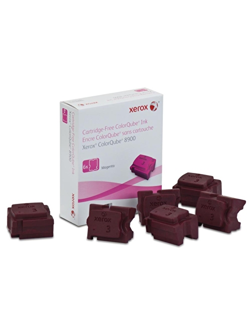 Xerox 108R01023 ColorQube 8900 Genuine Solid Ink Magenta Kırmızı 6 Stick