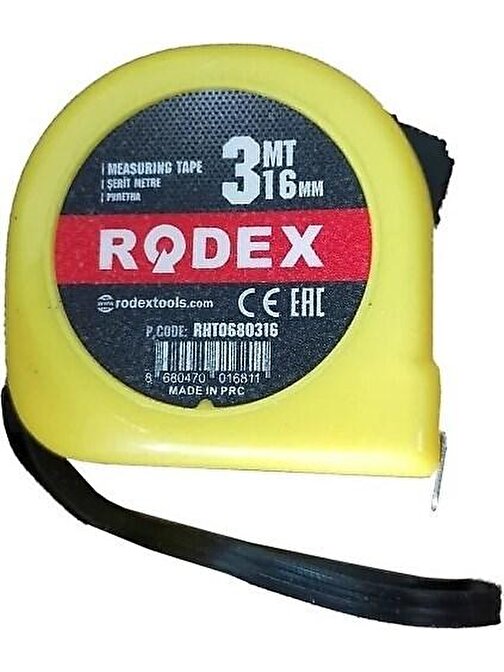 Rht0680316 Rodex 3m*16mm  Şerit Metre 12pcs/box (240) (mtp316)