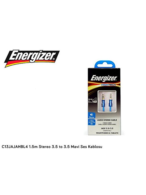 Energizer C13JAJAHBL4 1.5m Stereo 3.5 to 3.5 Mavi Ses Kablosu