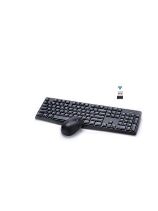 Hp 7YA13PA CS10 USB Kablosuz Klavye + Mouse Set Siyah Türkçe Q 2.4GHz Sessiz Tuş Takımı