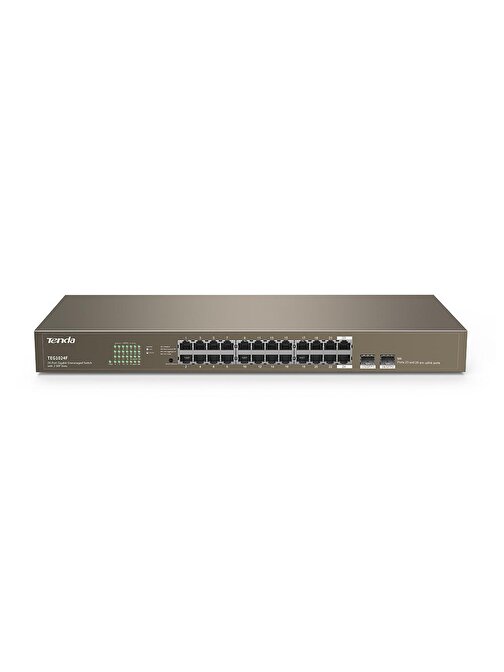 Tenda TEG1024F 24 Port 10-100-1000 Mbps + 2 Port SFP Switch Çelik Kasa Rack Mount