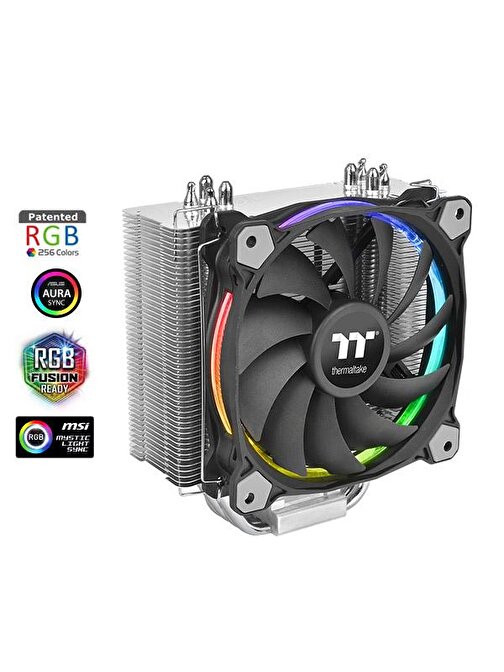 Thermaltake TH CL P052 AL12SW A Riing Silent RGB Intel-AMD Uyum,12cm Fan,4x Isı Borulu İşlemci Soğut