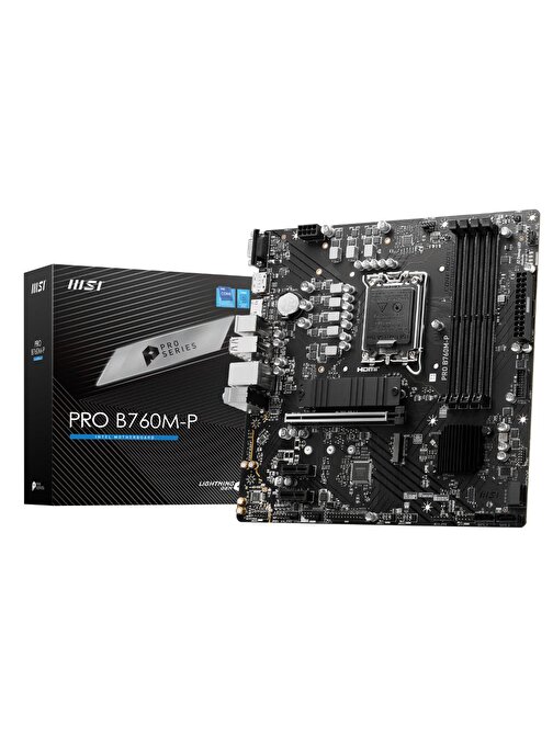 Msı Pro B760M-P Intel B760 Soket 1700 DDR5 6800(OC)MHz mATX Gaming (Oyuncu) Anakart