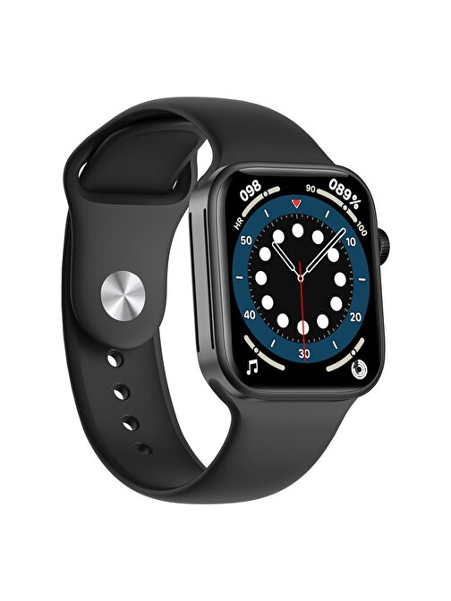 S-link WATCH SEVEN PLUS Android-IOS Smart Watch 200 mAh Kalp Atışı Sensörlü Siyah Akıllı Saat