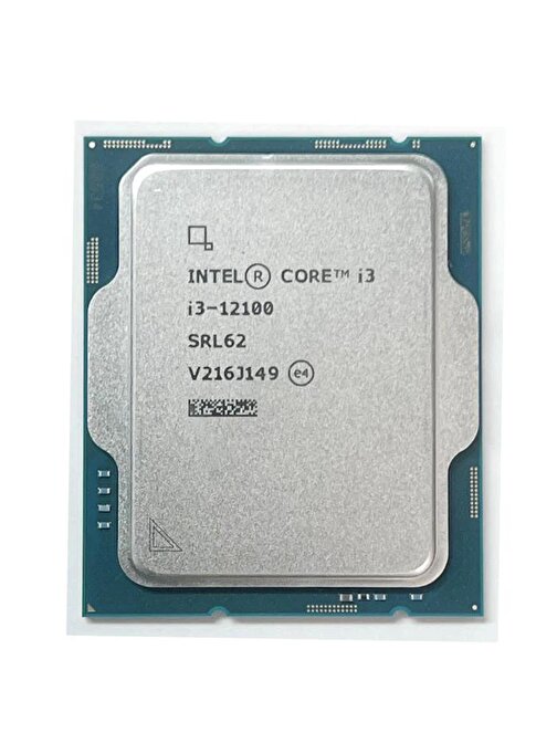 Intel Alder Lake Core i3 12100 TRAY 3.3Ghz 1700P 12Mb (60W) Uhd730 Kutusuz İşlemci
