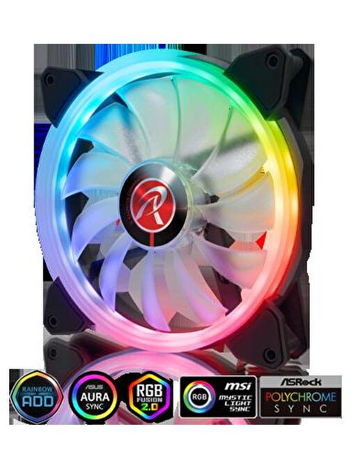 Raijintek IRIS 14 RBW ADD 2 2 Adet Adreslenebilir ARGB LED Kasa Fanı Seti