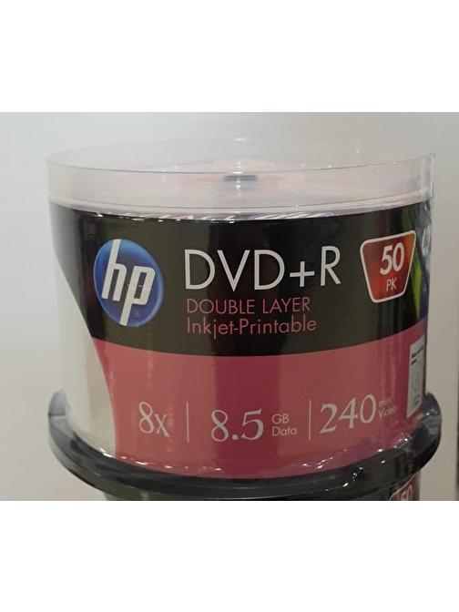 HP DVD+R DL 8.5GB Printable 50 Cakebox