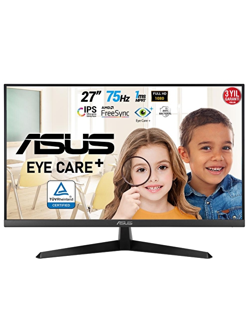 Asus 27" VY279HE 1920X1080 1Ms 75Hz IPS Hdmı D-Sub Monitör