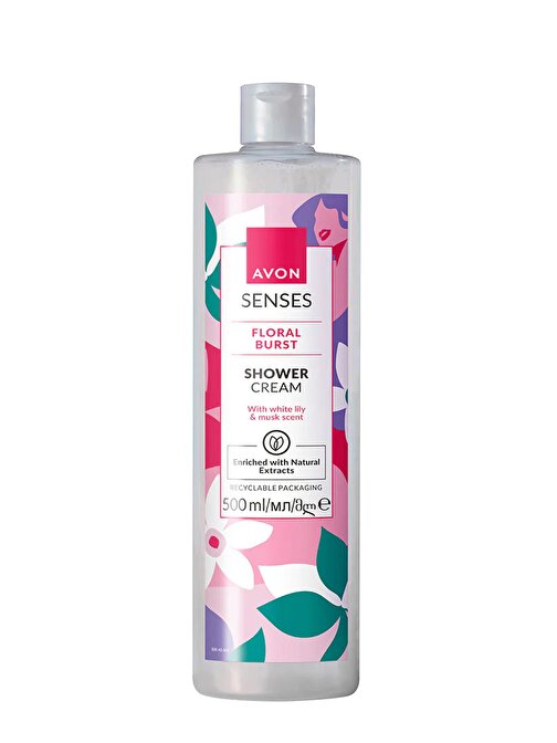 Avon Senses Floral Burst Zambak ve Misk Kokulu Duş Kremi 500 Ml.