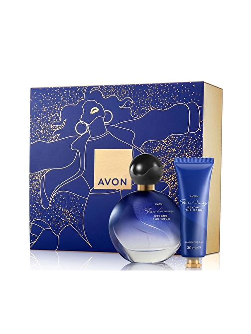 Avon Far Away Beyond The Moon Parfüm 50 Ml ve El Kremi 30 Ml. Hediye Paketi