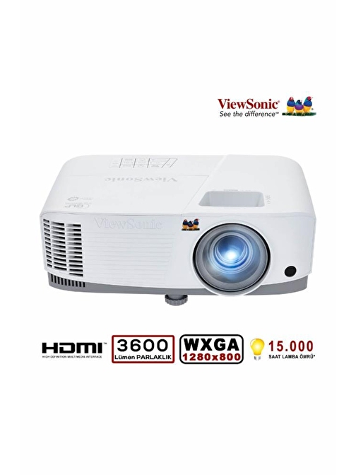 Viewsonic PA503W 3800 Ansilümen 1280x800 WXGA 3D DLP Projeksiyon Cihazı