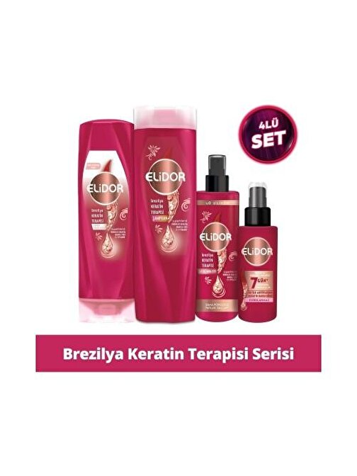 Elidor Brezilya Keratin Terapisi Saç Bakım Serisi 4 lü Set