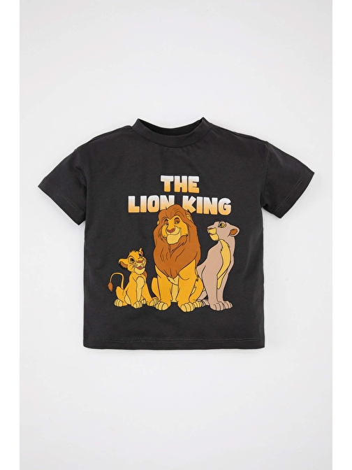 Erkek Bebek Disney Lion King Bisiklet Yaka Kısa Kollu Tişört C5344A524SM