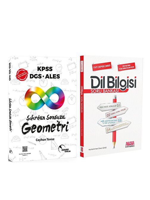 Doktrin KPSS DGS ALES Sıfırdan Sonsuza Geometri ve AKM Dil Bilgisi Soru Bankası Seti 2 Kitap