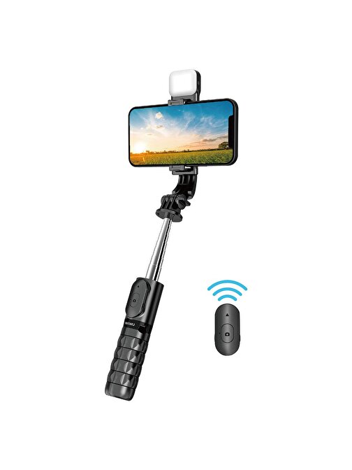Wiwu Wi-SE002 Çok Fonksiyonlu Işıklı Sabitleyici Canlı Yayın Tripod Selfie Çubuğu