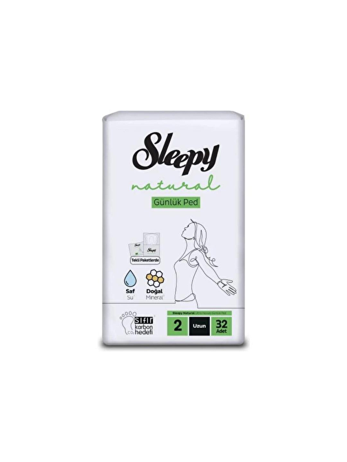 Sleepy Natural Ultra Hassas Günlük Ped Uzun 32 Adet