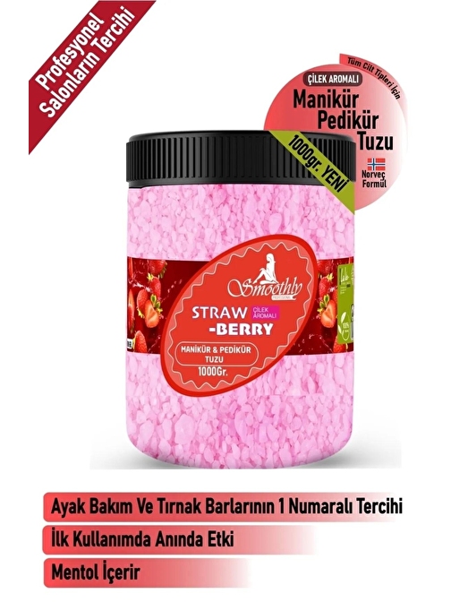 SMOOTHLY PEDİKÜR TUZU ÇİLEK AROMALI 1 KG