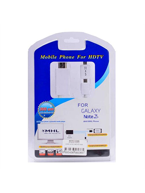 Galaxy Note 3 MHL HDMI Kablo