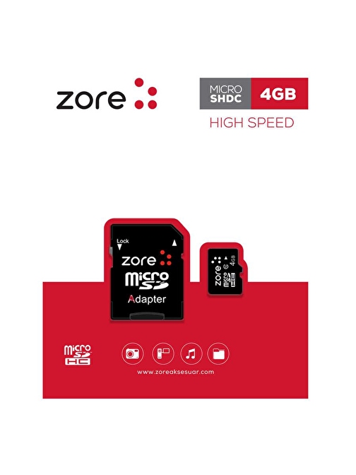 Zore Micro SD Hafıza Kartı 4GB