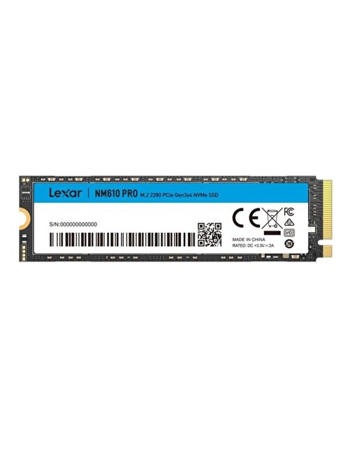 Lexar NM610PRO PCI-Express 3.0 2TB 3300/2600 MB/s M.2 SSD  LNM610P002T-RNNNG