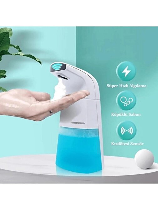 3B Trend Otomatik Pilli Sensörlü Banyo Mutfak Sıvı Köpük Sabunluk Hijyenik Temassız Sabunluk