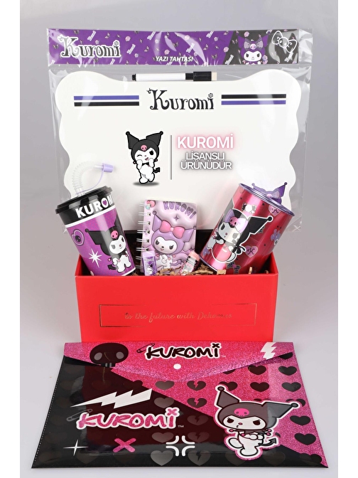 DEKOMUS LİSANSLI KUROMI GIFT BOX ÖZEL KUTULU KIRTASİYE OKUL SETİ