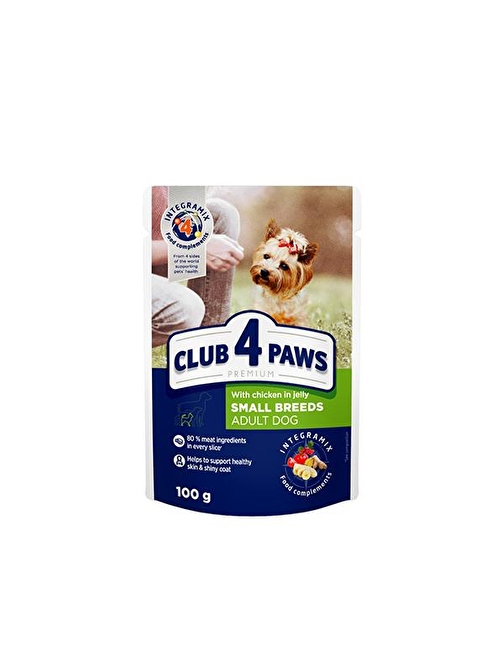 Club4Paws Tavuklu Pouch Küçük Irk Yetişkin Köpek Jöle 100 Gr