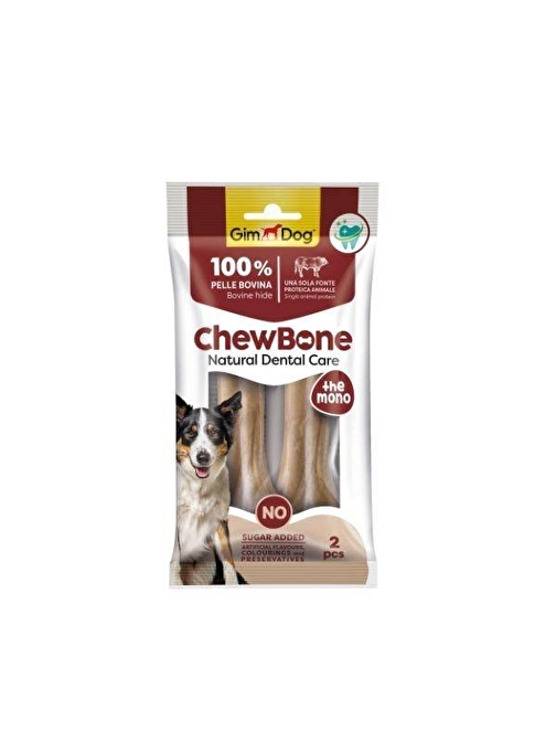 Gimdog Chew Bone Diş Sağlığı Destekleyici Naturel Press Köpek Çiğneme Kemiği 120 Gr 14 Cm 2 Adet