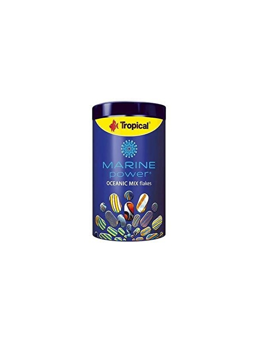 Tropical Marine Power Oceanic Mix Flakes Deniz Balıkları için Krill ve Spirulina Katkılı Balık Yemi 1000 Ml 200 Gr