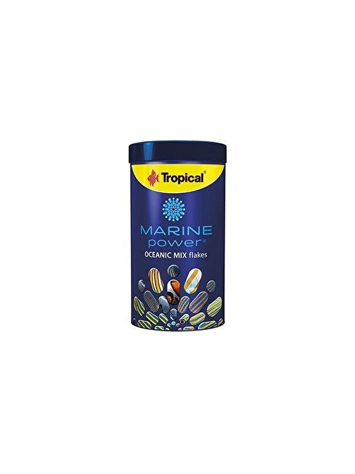 Tropical Marine Power Oceanic Mix Flakes Deniz Balıkları için Krill ve Spirulina Katkılı Balık Yemi 250 Ml 50 Gr