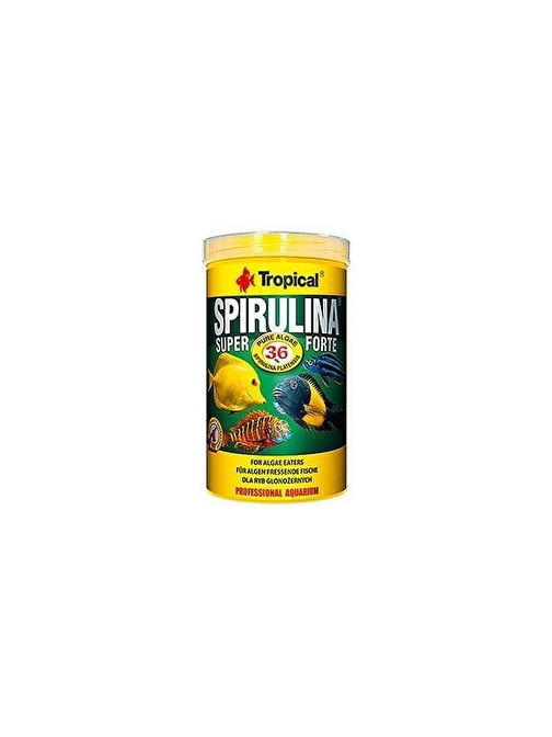 Tropical Spırulına Süper Forte Yoğun Spırulına İçerikli Balık Yemi 250 Ml 50 Gr