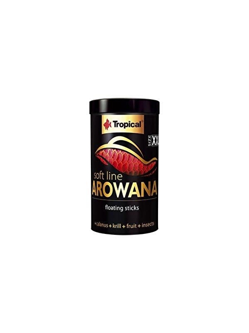 Tropical Softline Arowana Xxlarge Yetişkin Arowanalar için Renklendirici Balık Yemi 250 Ml 80 Gr