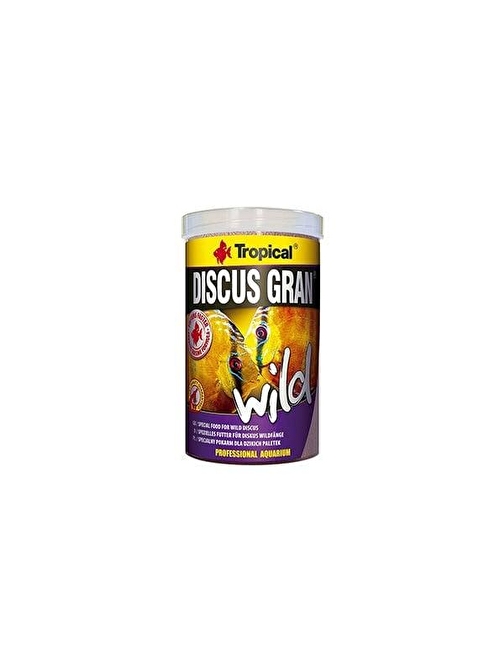 Tropical Discus Gran Wild Vahşi Discuslar için Granül Balık Yemi 250 Ml 110 Gr