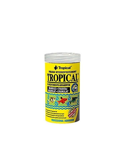 Tropical Granulat Yüksek Proteinli Granül Balık Yemi 1000 Ml 500 Gr