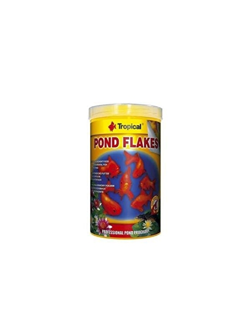 Tropical Pond Flakes Havuz Balıkları için Pul Yem 1000 Ml