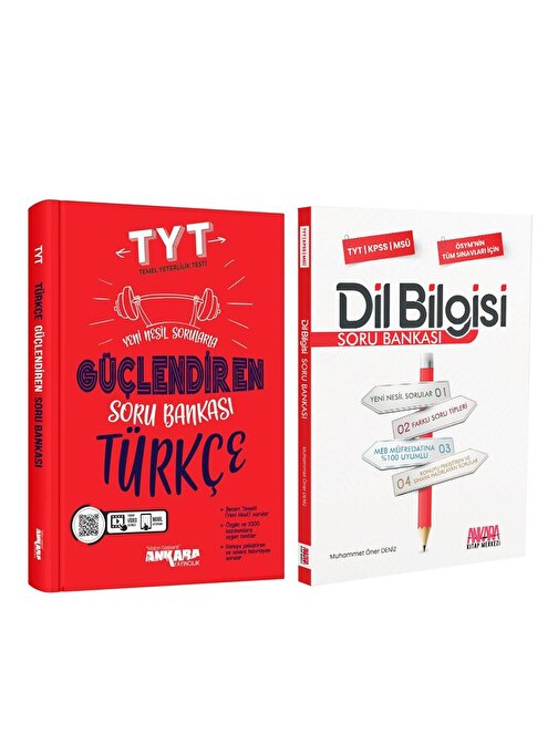 Ankara TYT Türkçe ve AKM Dil Bilgisi Soru Bankası Seti 2 Kitap