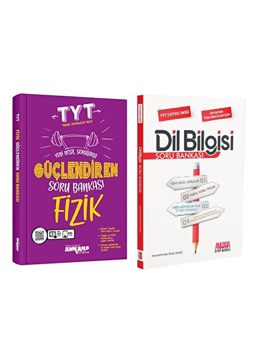 Ankara Yayıncılık TYT Güçlendiren Fizik ve AKM Dil Bilgisi Soru Bankası Seti 2 Kitap