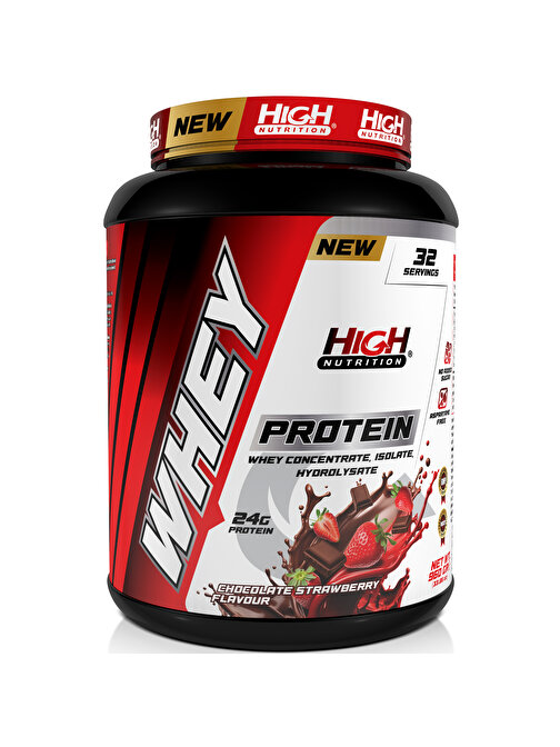 High Nutrition Whey Protein 960 gr Çikolata Çilek Aromalı Protein Tozu 24 gram Protein 32 Servis