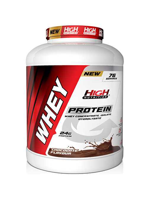 High Nutrition Whey Protein 2280 gr Çikolata Aromalı Protein Tozu 24 gram Protein 76 Servis
