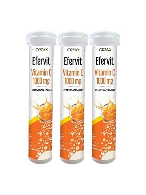 Efervit Vitamin C 1000 Mg 20 Efervesan Tablet x 3 Adet