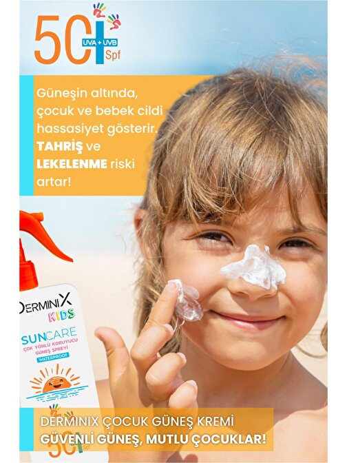 Kids Suya Dayanıklı Çocuk Güneş Kremi SPF50 UVA+UVB 200ml