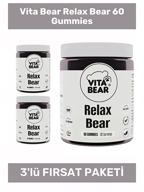 Vita Bear Relax Bear 60 Gummies - 3 Adet