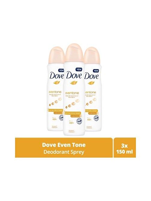 Dove Eventone Aerosol Deodorant 150 ml x 3 Adet
