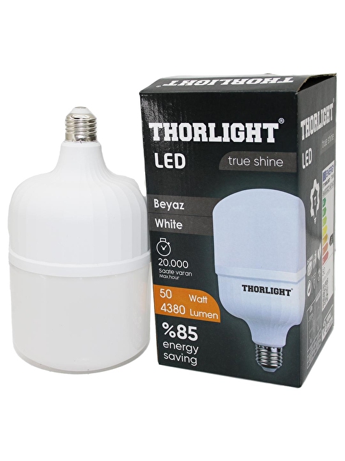 THORLIGHT 50W E27 TORCH T-SHAPE BEYAZ LED AMPUL T-50B (3877)