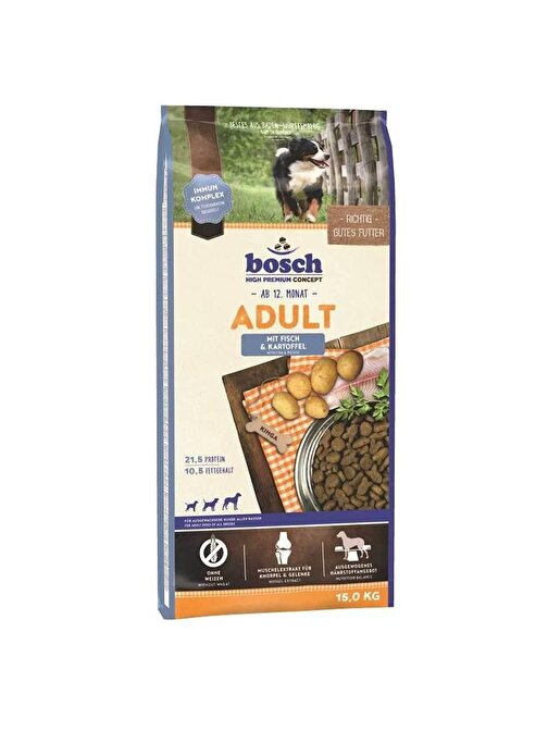 Bosch Balıklı Patatesli Yetişkin Kuru Köpek Maması 15 Kg