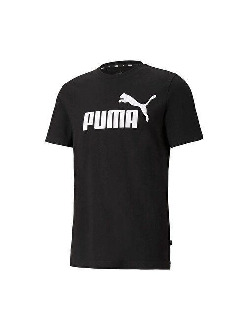 Puma Ess Logo Tee Erkek T-shirt 586666-01 BLACK
